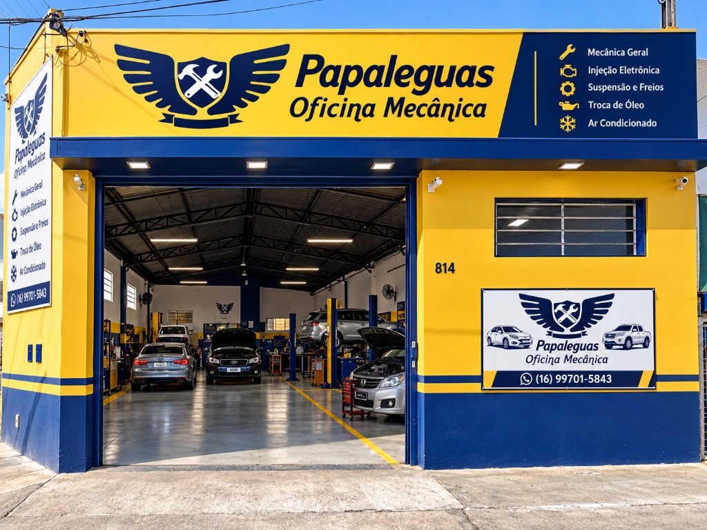 Entrada da Papaléguas Oficina Mecânica em São Carlos